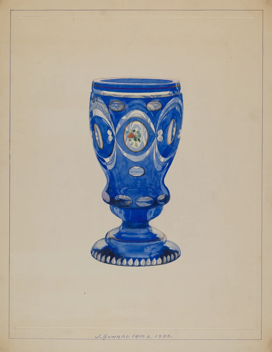Glass by J. Howard Iams, index of american design, 1936