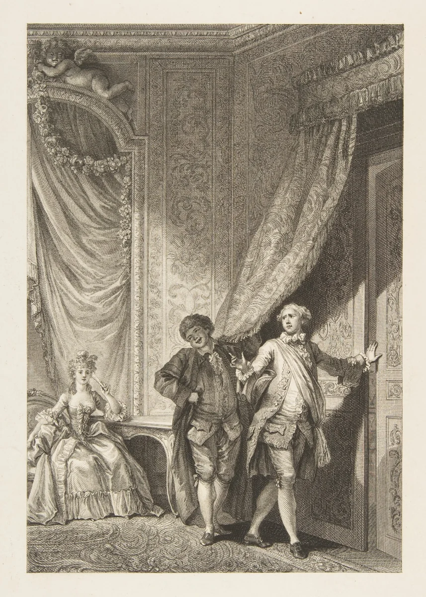 Le Magnifique, from Contes et nouvelles en vers par Jean de La Fontaine. A Paris, de l'imprimerie de P. Didot, l'an III de la République, 1795 by Jean-Baptiste Tilliard, print, 1795