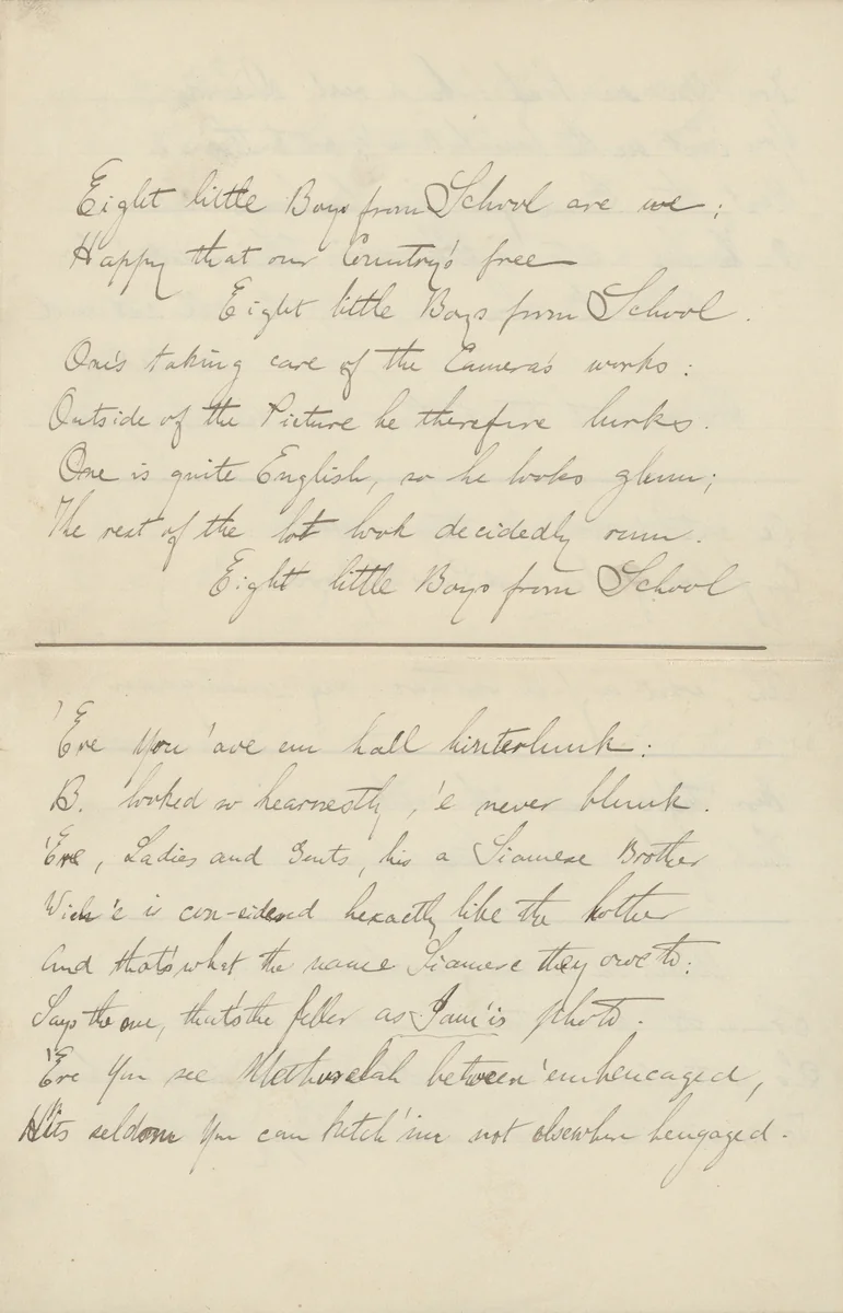 Morris Loeb's poem by Alfred Stieglitz, photograph, 1886