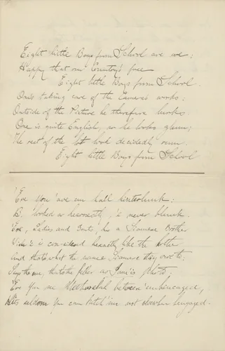 Morris Loeb's poem by Alfred Stieglitz, photograph, 1886