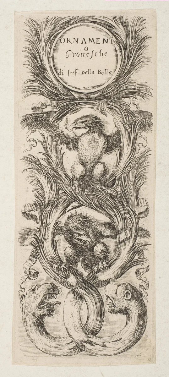 Frontispiece: Ornamenti o Grottesche by Stefano della Bella, print, 1648-1658