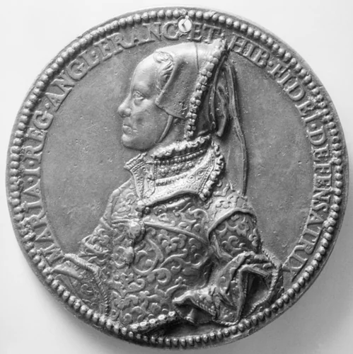 Mary Tudor, Queen of England (1516-1558, r. 1553, m. 1554), Commemorating her Marriage to Philip of Spain (1527-1598, r. 1556-98) by Jacopo Nizolla, metalwork, 1550-1560