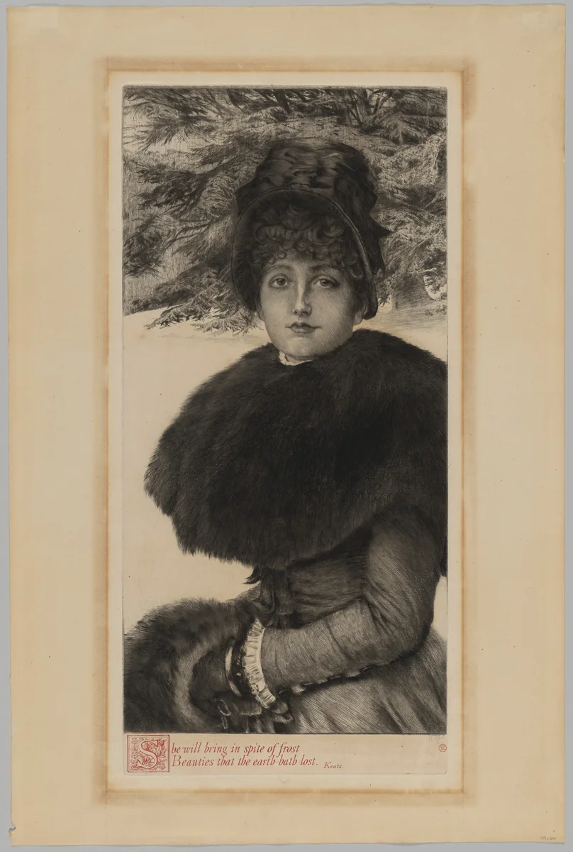 A Winter's Walk by James Jacques Joseph Tissot, print, 1880