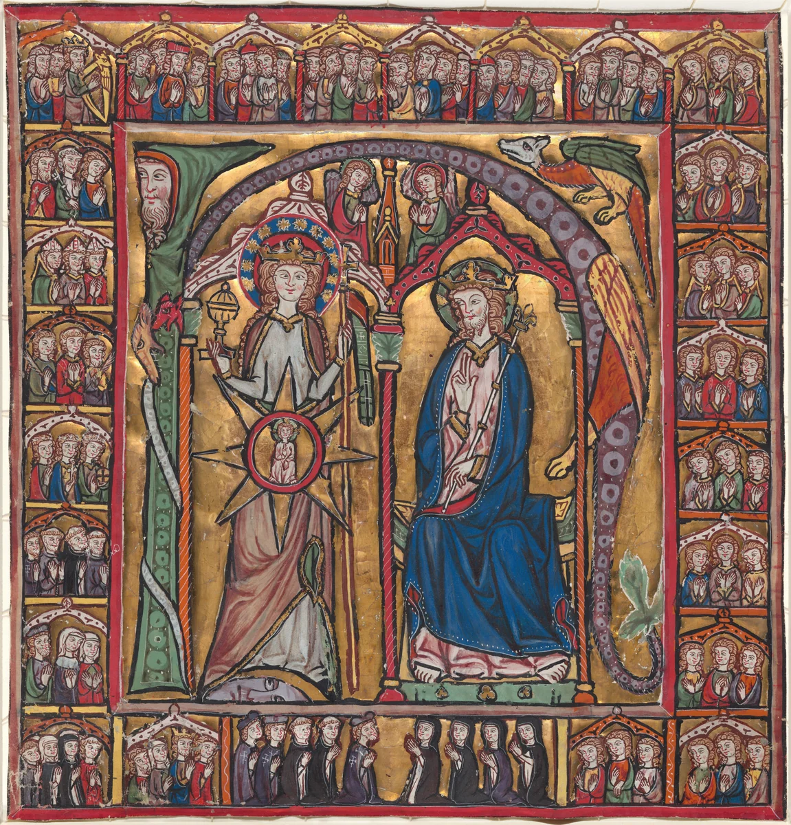 The Triumph of the Church by German 13th Century, drawing, 1250-1299