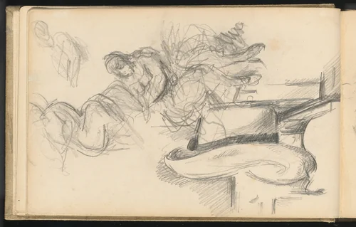 Studies Including a Straw Hat by Paul Cezanne, drawing, 1895-1898