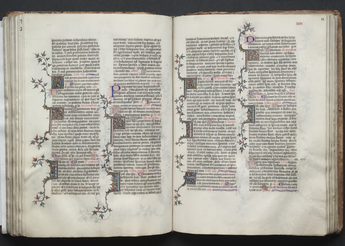 The Gotha Missal: Fol. 88r, Text by Master of the Boqueteaux, book, 1370-1380