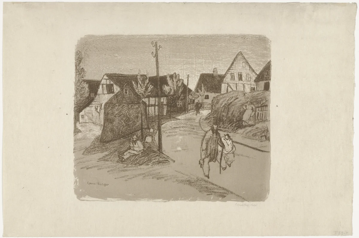 Tramps (Die Landstreicher) by Lyonel Feininger, print, 1910