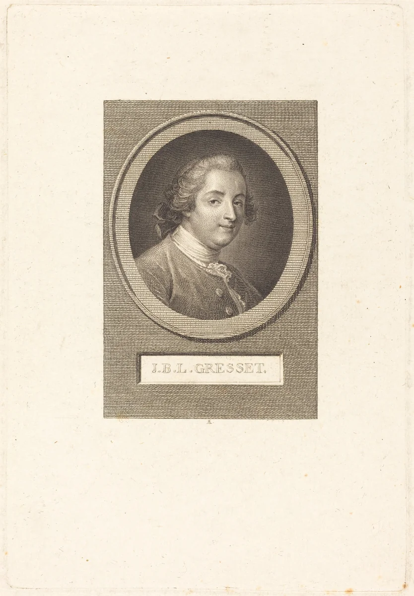 Jean-Baptiste-Louis Gresset by Augustin de Saint-Aubin, print, 1803