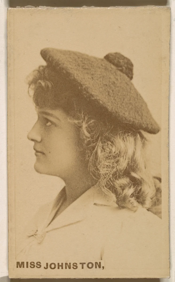 Miss Johnston, from the Actresses series (N246), Type 1, issued by Kinney Brothers to promote Sporting Extra Cigarettes by Kinney Brothers Tobacco Company, photograph, 1888-1892