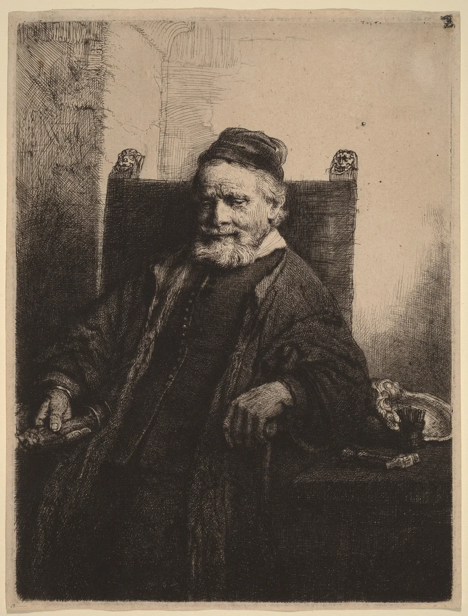 Jan Lutma by Rembrandt van Rijn, print, 1656