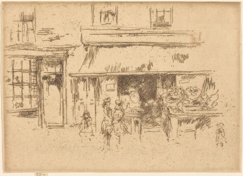 Exeter Street by James McNeill Whistler, print, 1886-1888