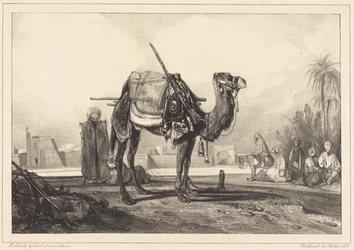 Camel and Arabs by Alexandre-Gabriel Decamps, print, 1803-1860