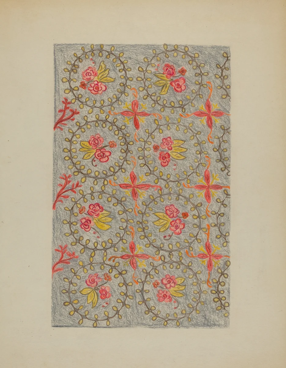 Bedspread by Alfonso Umana, index of american design, 1937