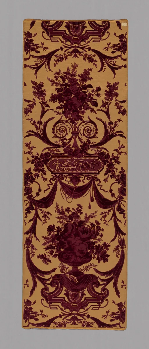 Panel by Mathevon et Bouvard, textile, 1860-1880