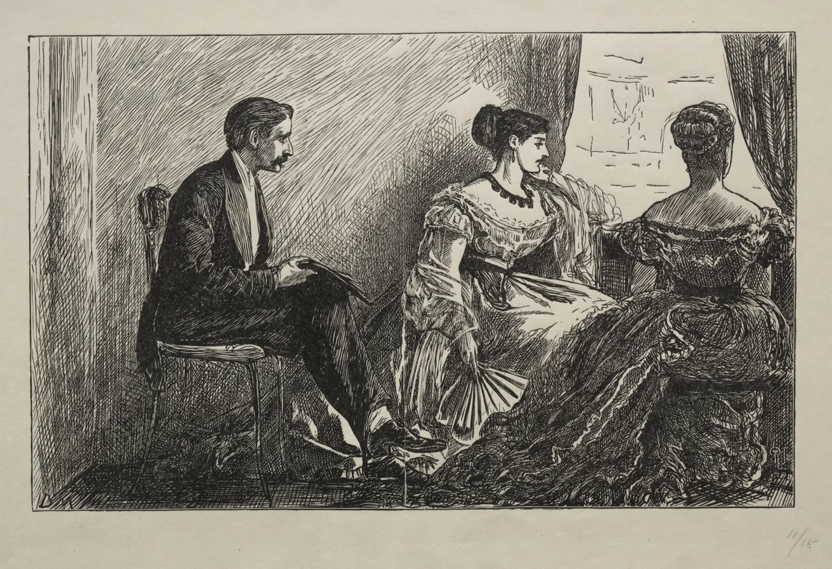 The White Camellia by George Du Maurier, print, 1868