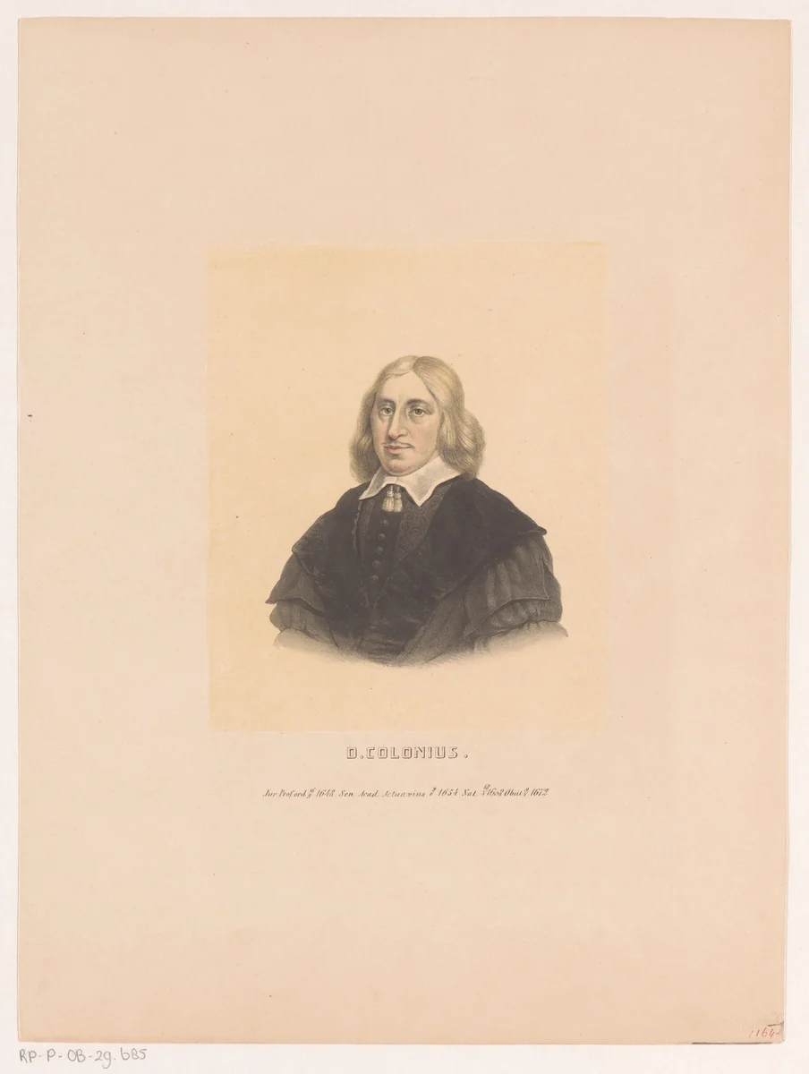 Portret van Daniel Coloniel de jongere by Leendert Springer, print, 1850
