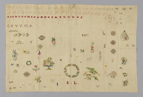 Sampler by France, textile, 1801-1900