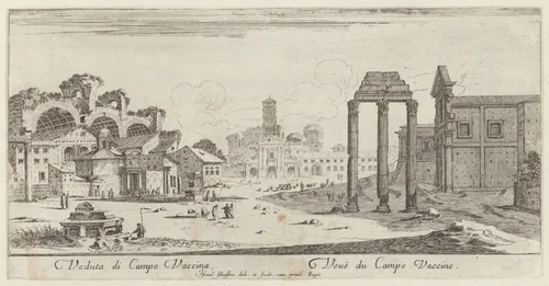 Veduta di Campo Vaccina by Israël Silvestre, print, 1640-1660