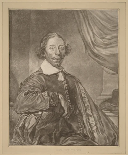 Portrait of a Seated Man by Cornelis Ploos van Amstel, print, 1771