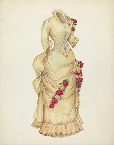 Dress by Mina Lowry, index of american design, 1935-1942