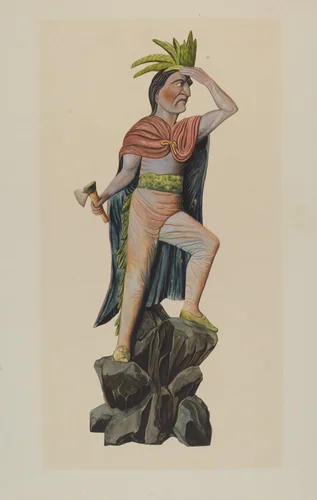 Cigar Store Indian by Einar Heiberg, index of american design, 1935-1942