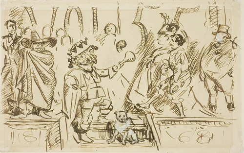 Study for Title Page, from Punch, Volume 55 by Charles Samuel Keene, drawing, 1868