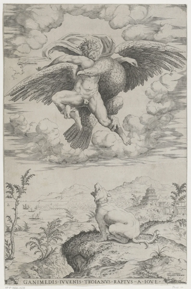 Roof van Ganymedes by Unknown, print, 1522-1577