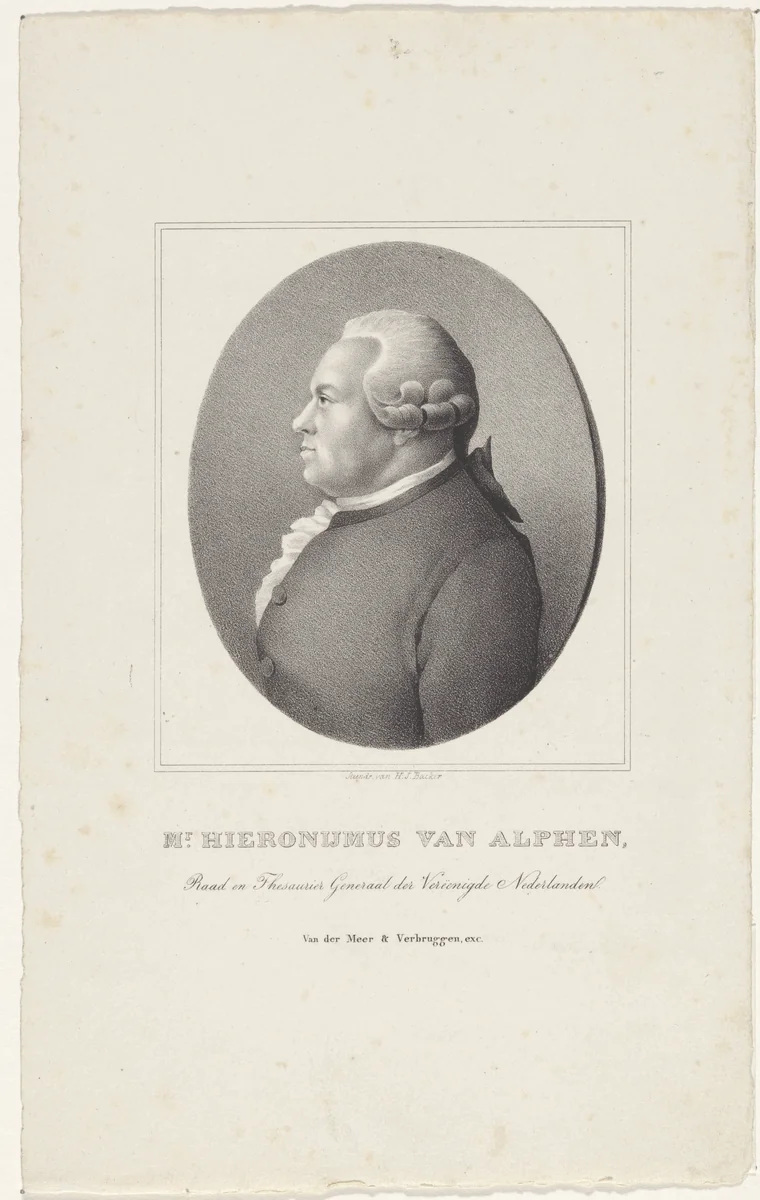 Portret van Hieronymus van Alphen by anonymous, print, 1822-1845