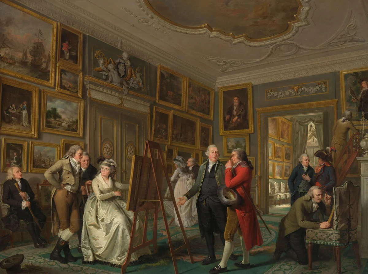 The Art Gallery of Jan Gildemeester Jansz by Adriaan de Lelie, painting, 1794-1795