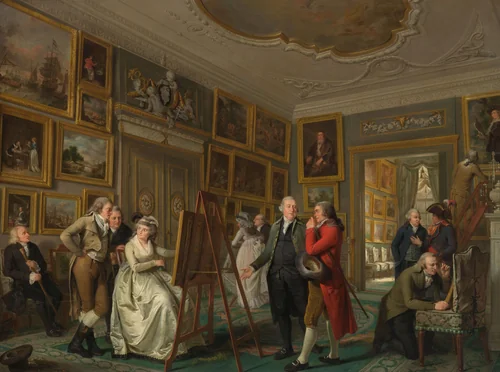 The Art Gallery of Jan Gildemeester Jansz by Adriaan de Lelie, painting, 1794-1795