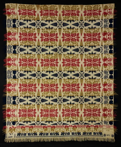 Coverlet by Chesterville, textile, 1853