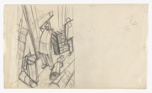 Studies for Constructivist Compositions by Alexander Bogomazov, drawing, 1920