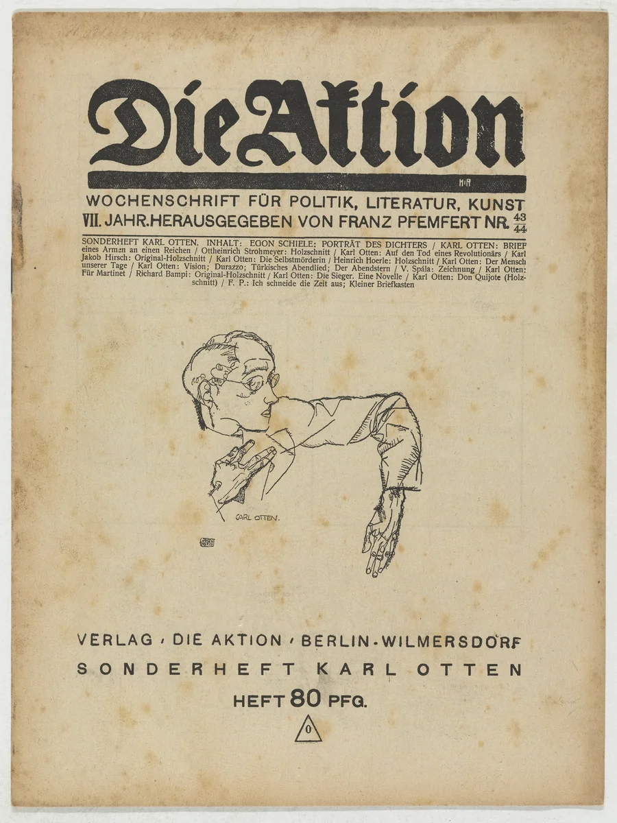 Die Aktion, vol. 7, no. 43/44 by Ottheinrich Strohmeyer, Karl Jacob Hirsch, Heinrich Hoerle, Richard Bampi, Karl Otten, periodical, 1917