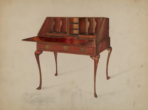 Desk by Ruth Bialostosky, index of american design, 1935-1942