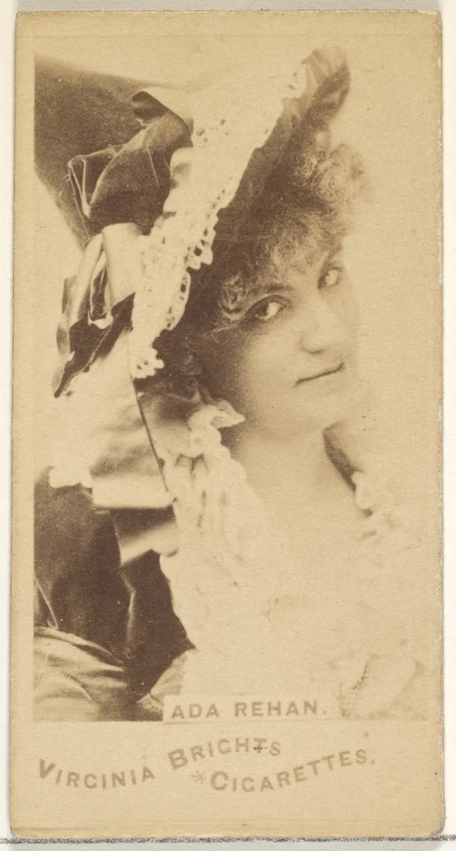 Ada Rehan, from the Actors and Actresses series (N45, Type 1) for Virginia Brights Cigarettes by Allen & Ginter, photograph, 1885-1891