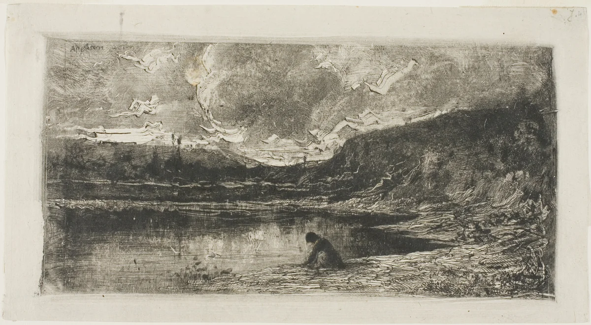 A Cliff in the Parish of Rix by Adolphe Appian, print, 1862
