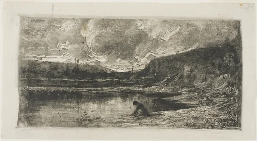 A Cliff in the Parish of Rix by Adolphe Appian, print, 1862