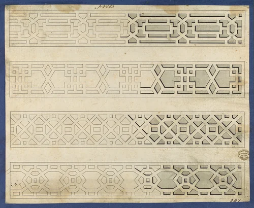 Frets, from Chippendale Drawings, Vol. II by Thomas Chippendale, drawing, 1754