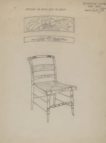 Hitchcock Chair by Emilio Zito, index of american design, 1935-1942