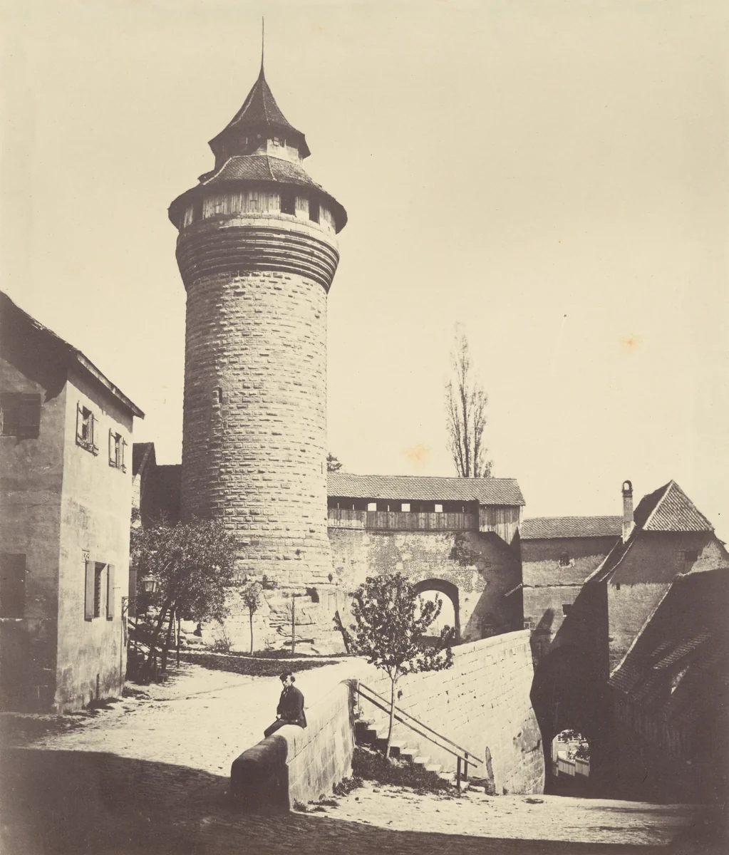 Der Runde Turm und der Festung in Nürnberg (The Round Tower and Fortress in Nuremberg) by Georg Schmidt, photograph, 1847-1857