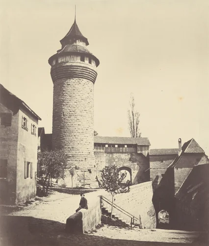 Der Runde Turm und der Festung in Nürnberg (The Round Tower and Fortress in Nuremberg) by Georg Schmidt, photograph, 1847-1857
