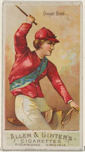 Dwyer Brothers, from the Racing Colors of the World series (N22a) for Allen & Ginter Cigarettes by Allen & Ginter, print, 1888