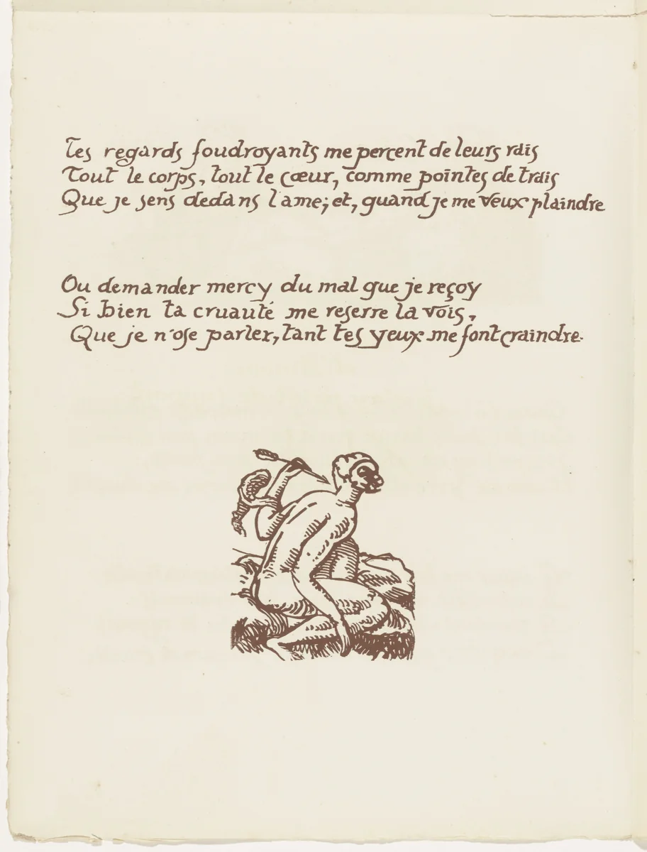 Tailpiece (folio 103 verso) from Les Amours (The Loves) by Émile Bernard, illustrated book, 1915