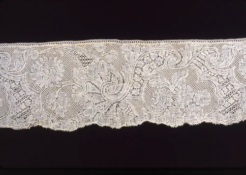 Lace Borders by France Valenciennes, textile, 1725-1775