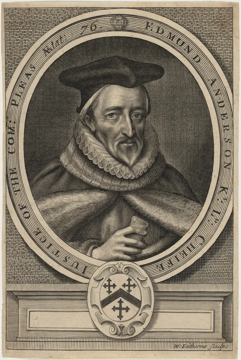 Sir Edmund Anderson, Knt. by William Faithorne, print, 1616-1691