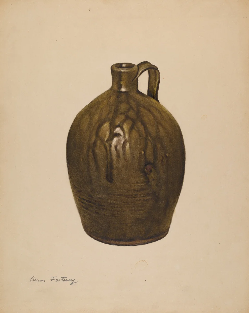 Jug by Aaron Fastovsky, index of american design, 1938