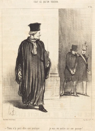 Tiens v'la peut-etre une pratique by Honoré Daumier, print, 1808-1879