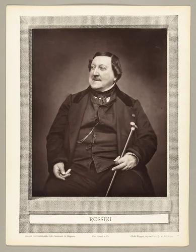 Gioachino Antonio Rossini (Italian composer, 1792-1868) by Étienne Carjat, photograph, 1862