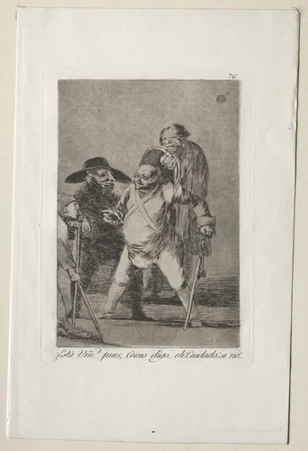 You understand?...Well, as I say...eh! Look out! Otherwise..., Plate 76 by Francisco de Goya, print, 1799