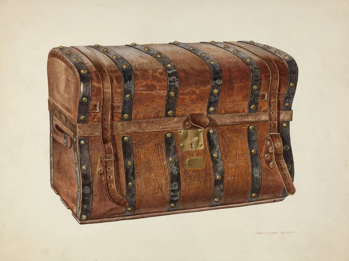 Large Trunk by Edward L. Loper, index of american design, 1940